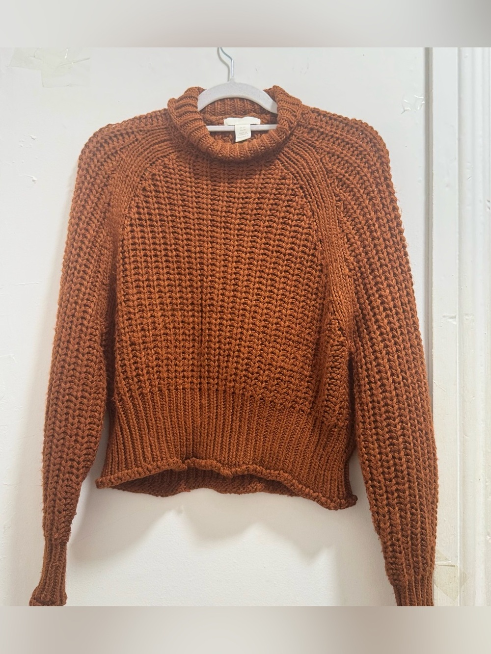 H&M Ribbed Chunky Turtleneck Sweater - Camel Brown - Picture 6 of 12